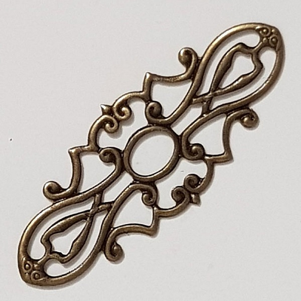 Flower Charm Metal N&deg;105 Bronze Engraving