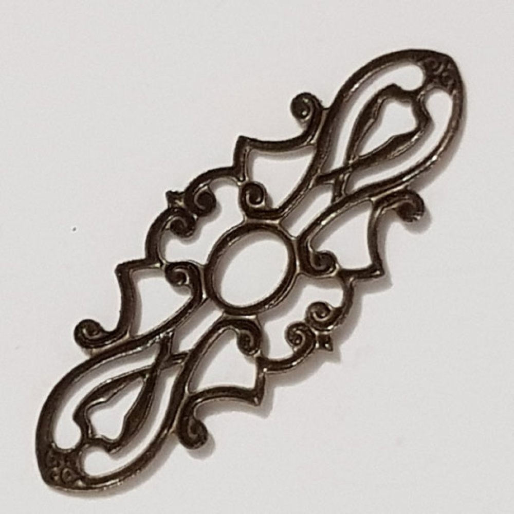 Flower Charm Metal N°105 Bronze Engraving