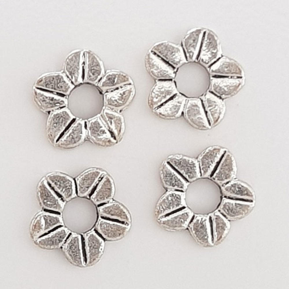 Silver Flower Charm N°108