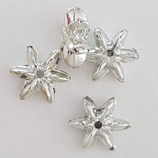 Flower charm Metal N&deg;110 Silver