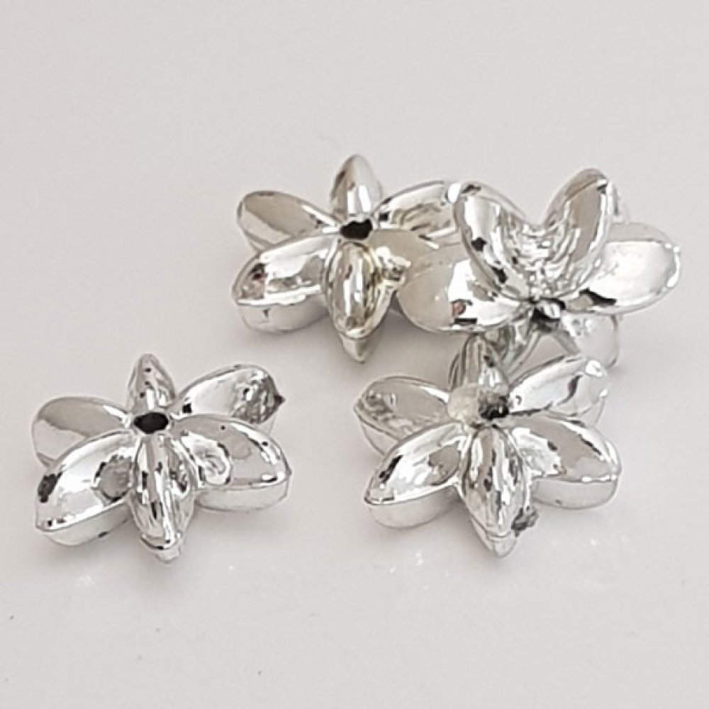 Flower charm Metal N°110 Silver