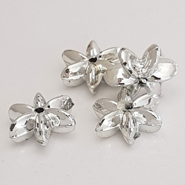 Flower charm Metal N&deg;110 Silver