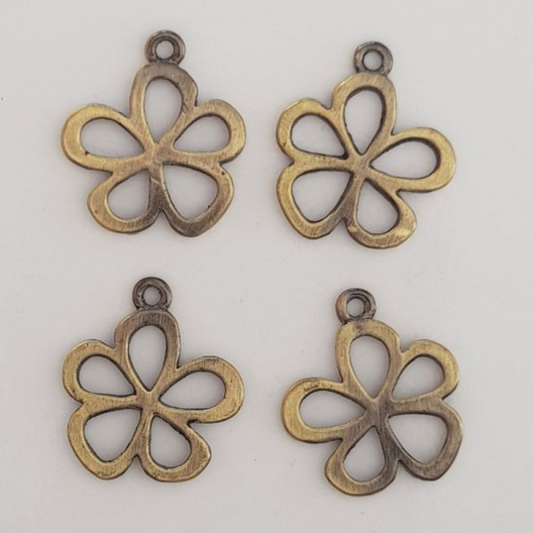 Flower Charm Metal N&deg;116 Bronze