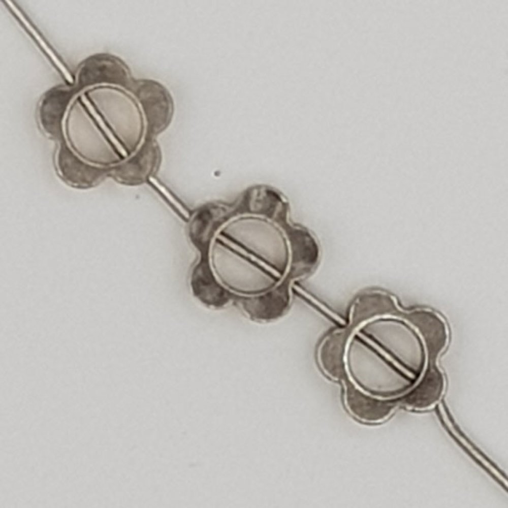 Flower charm Metal N°033-02 Silver