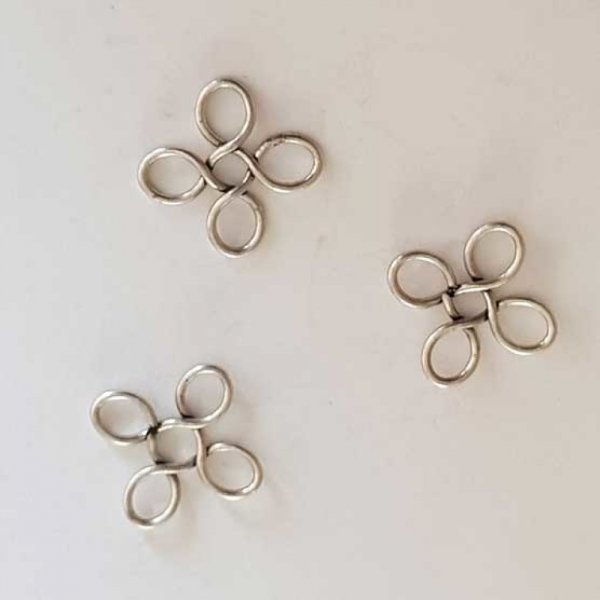 Breloque Fleur M&eacute;tal N&deg;157 Argent