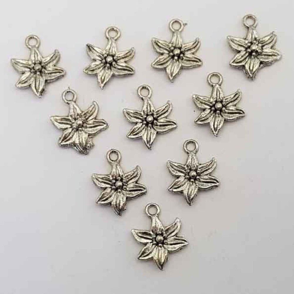 Metal flower charm N°001