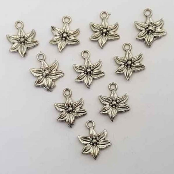 Flower charm metal N&deg;001 x 15