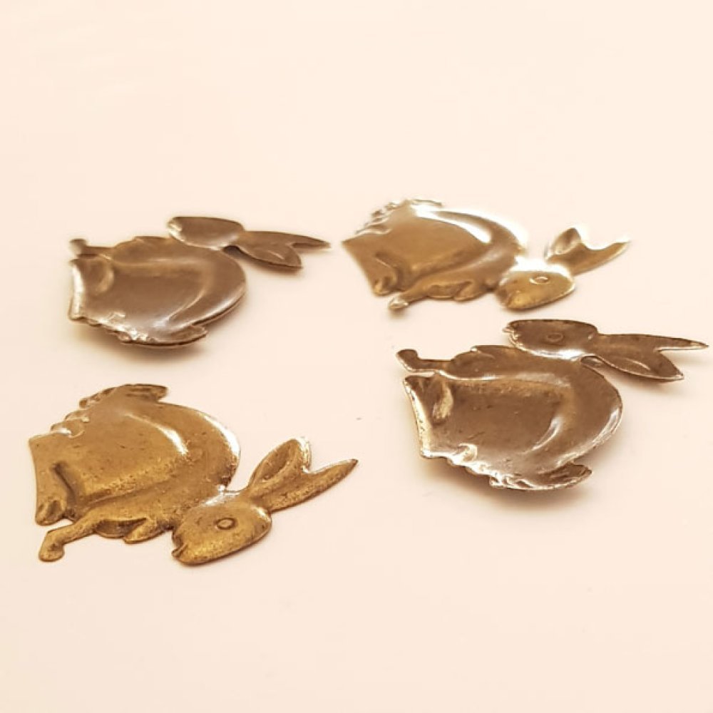 Rabbit Charm N°02 x 10 Bronze