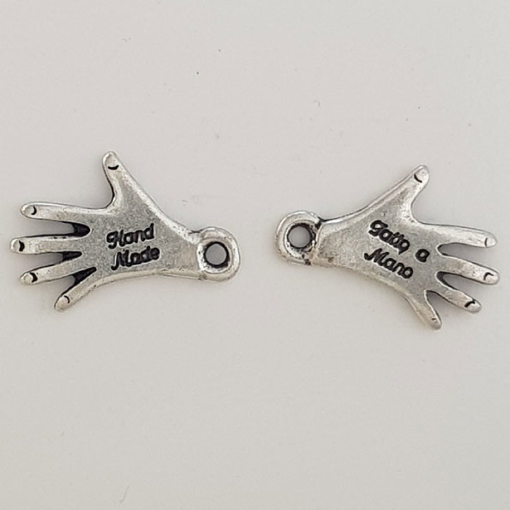Hand charm "MADE HAND" N°03 Silver