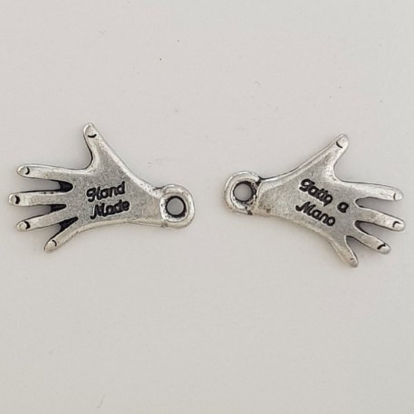 Hand charm "MADE HAND" N&deg;03 Silver