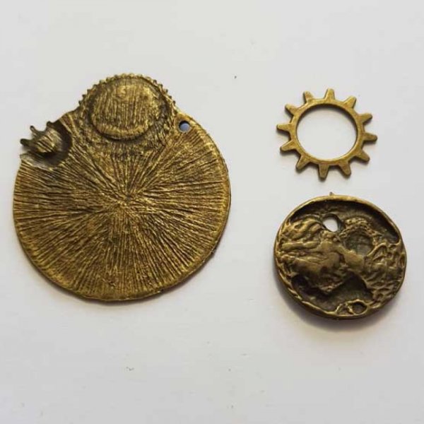 Breloque M&eacute;canisme Horloge N&deg;24 Lot 3 pi&egrave;ces