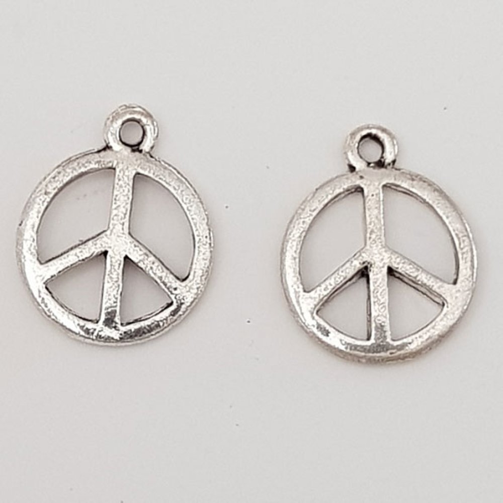 Peace &amp; Love Charm N°03 Silver 