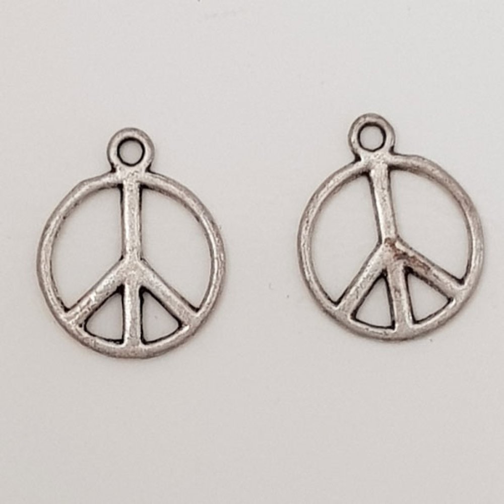 Peace &amp; Love Charm N°07 Silver Matte