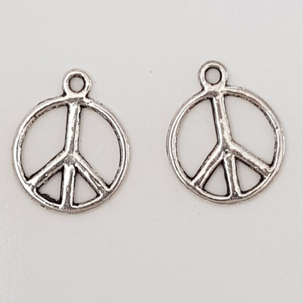 Peace &amp; Love Charm N°07 Silver