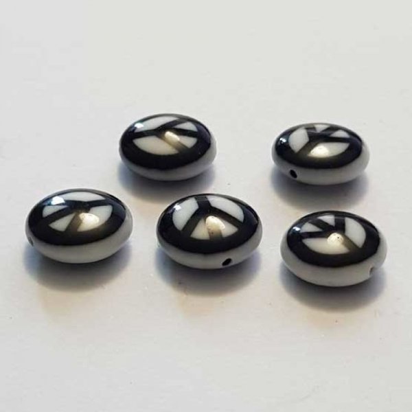 Breloque Peace & Love N&deg;15 Perle