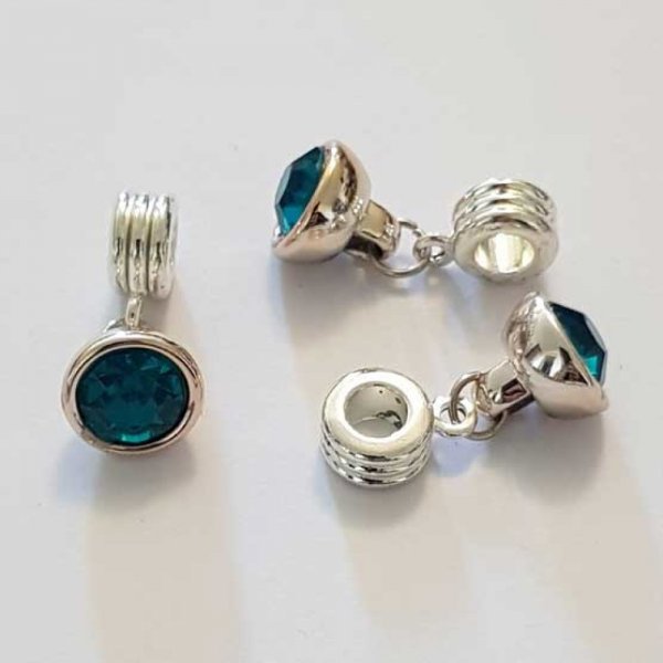 Breloque Pendentif Strass Vert N&deg;1013-03