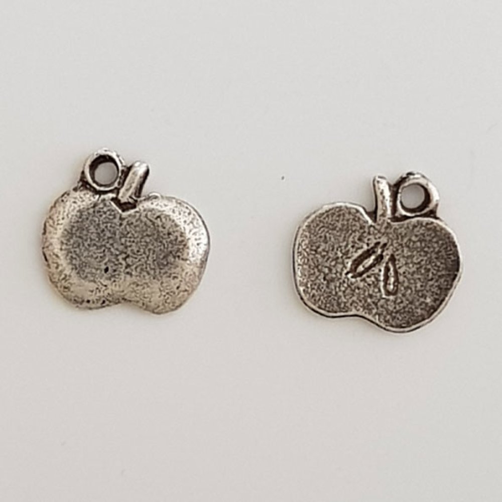 Charm Apple Silver Metal N°02 kitchen x 10 pieces.