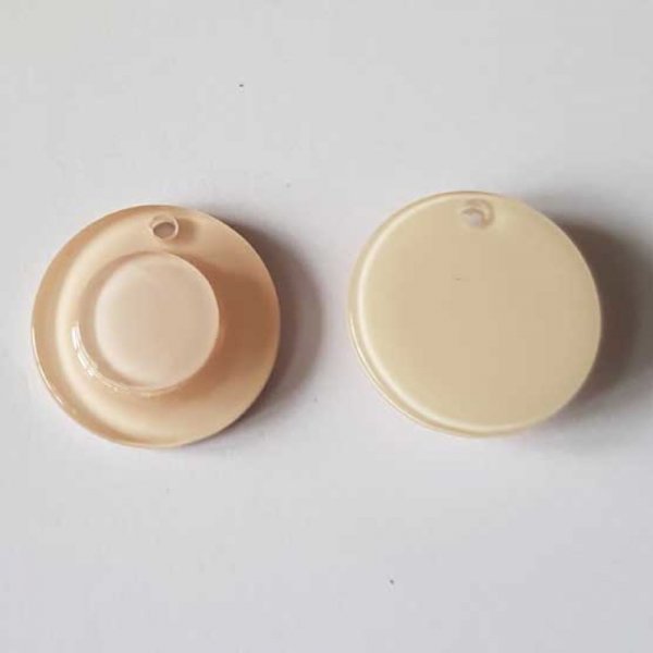 Breloque Ronde 18 mm 07 Bi Couleur