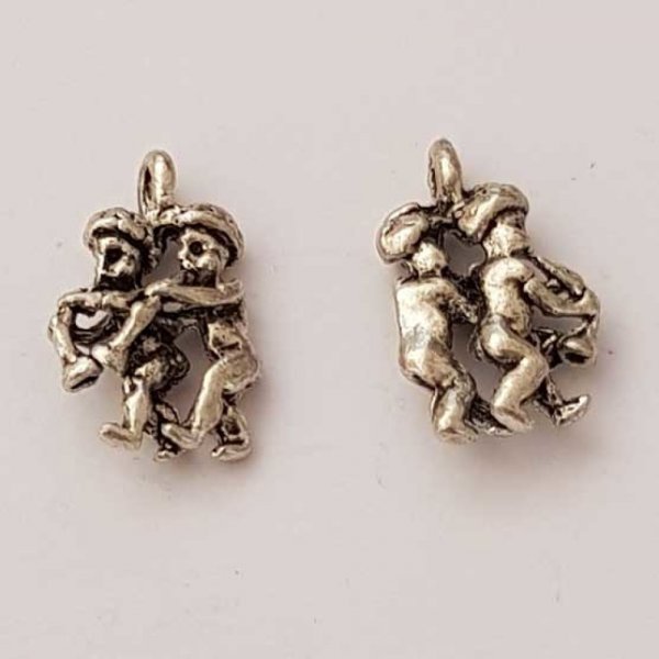 Gemini Zodiac Sign Charm Silver Metal N&deg;01