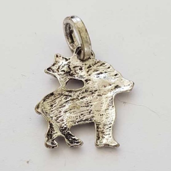 Zodiac sign charm Aries Silver Metal N&deg;03 with rhinestones