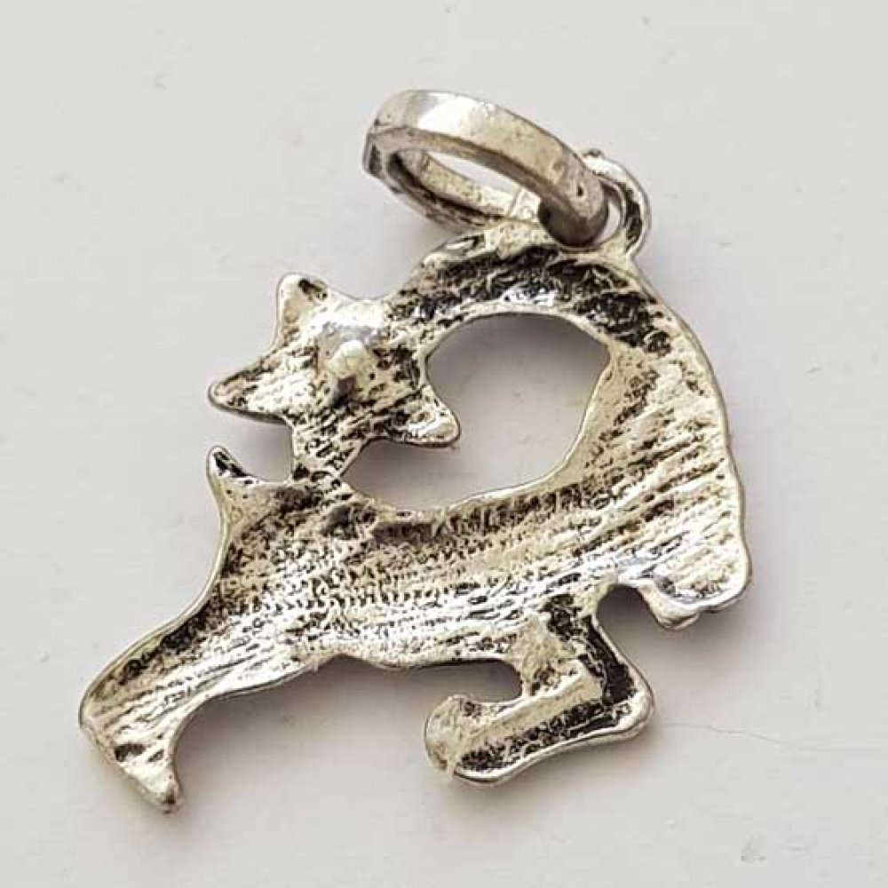 Zodiac sign charm Capricorn Silver Metal N°03 with rhinestones