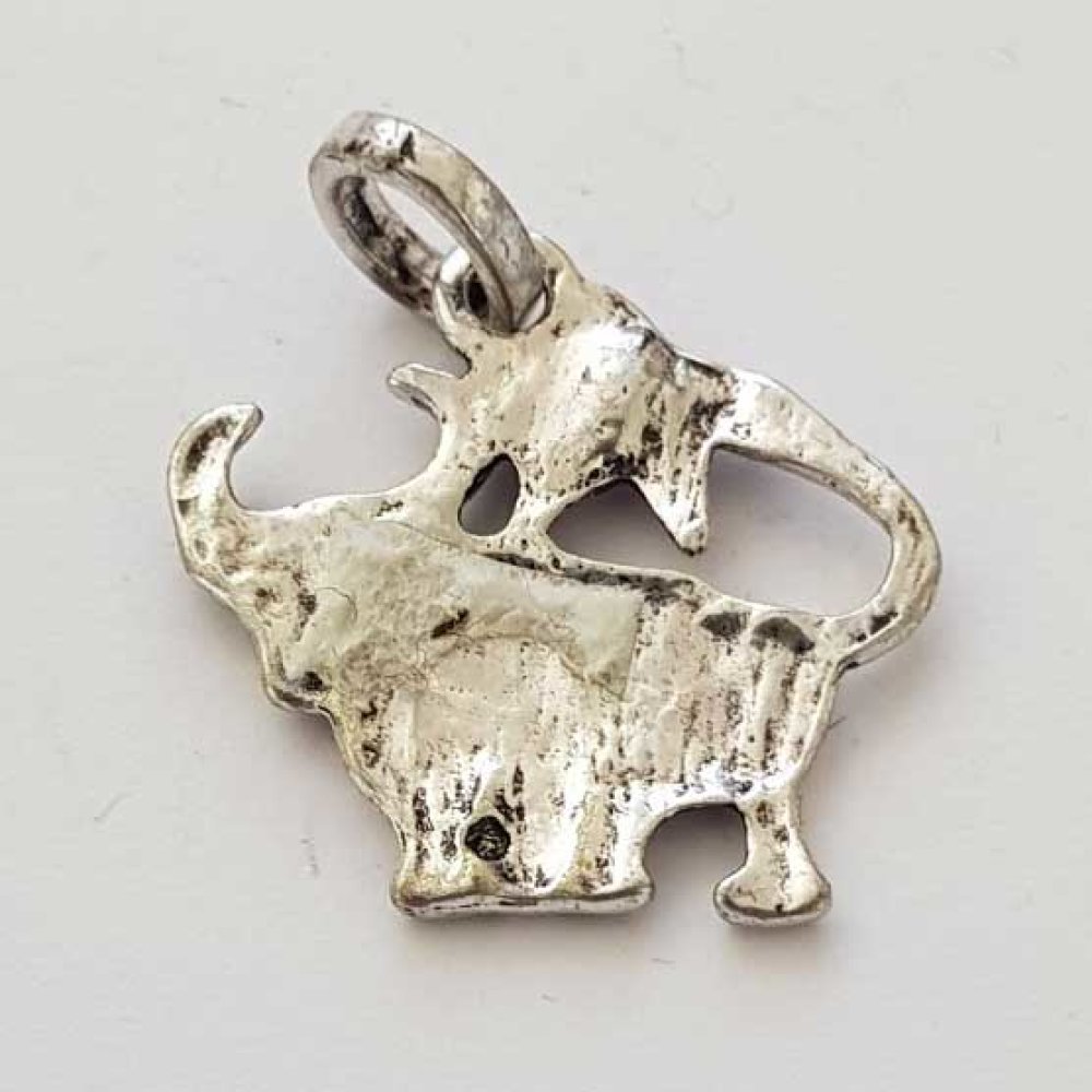 Zodiac sign charm Taurus Silver Metal N°03 with rhinestones