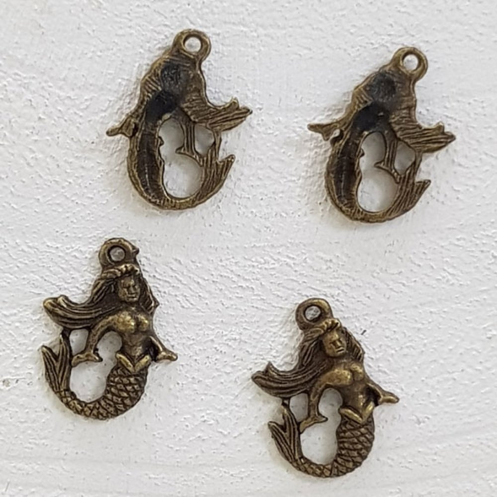 Bronze Mermaid Charm