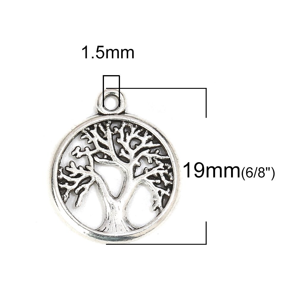 Silver tree of life charm N°01