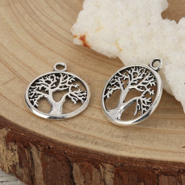 Silver tree of life charm N&deg;01