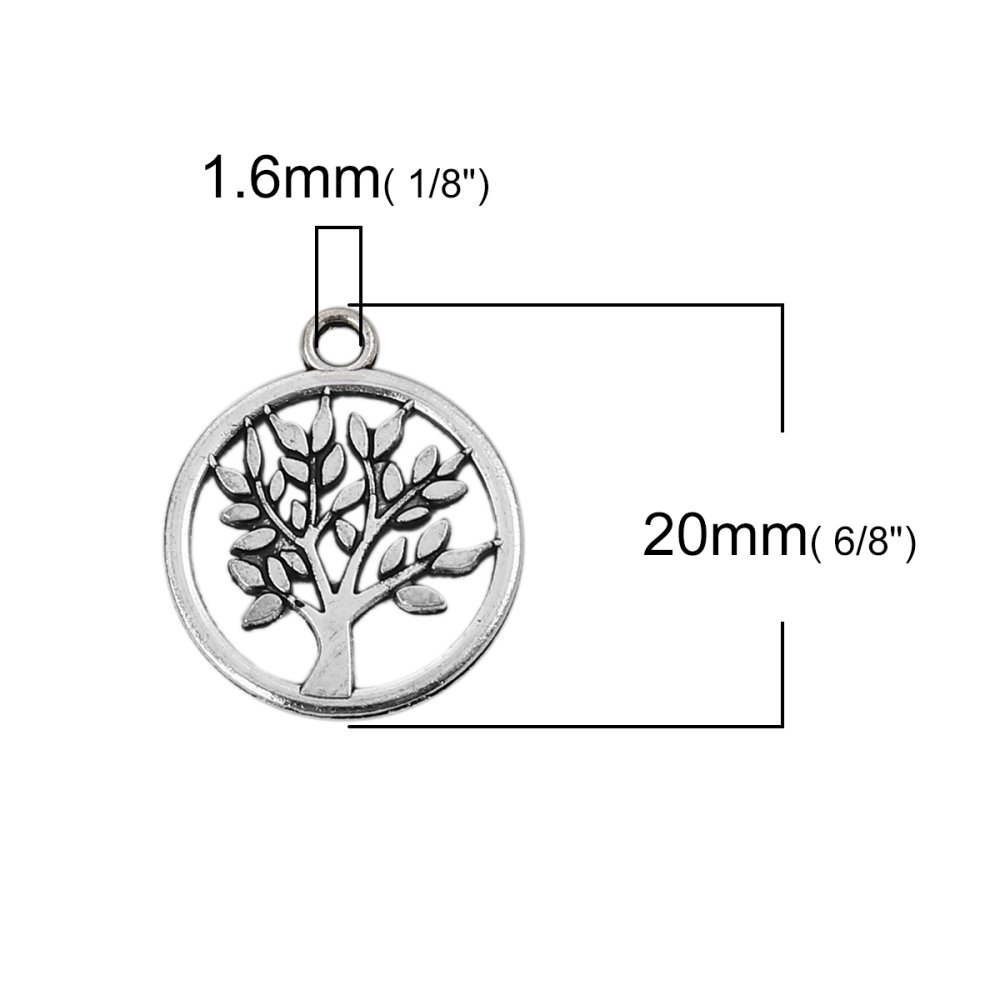 Silver tree of life charm N°02