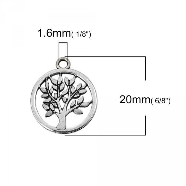 Silver tree of life charm N&deg;02