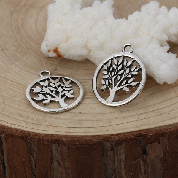 Silver tree of life charm N&deg;02