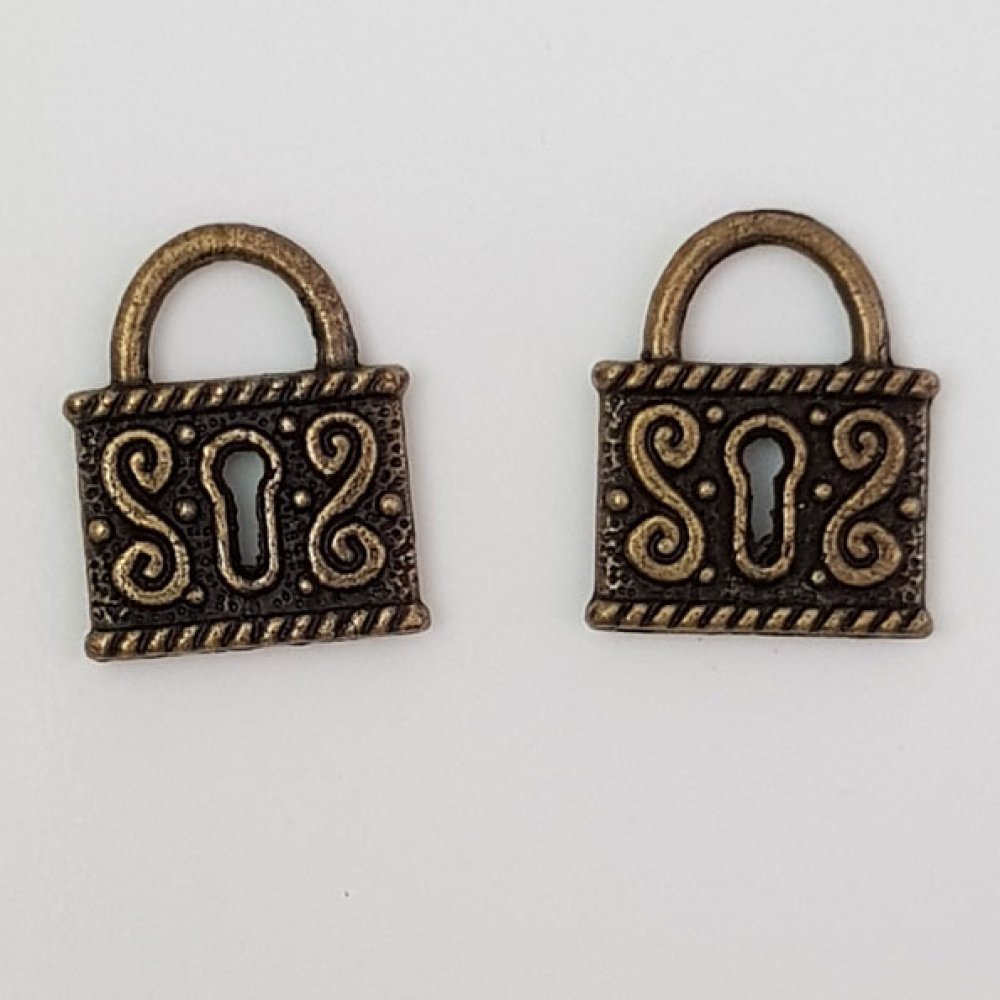 Charm padlock lock N°01 Bronze