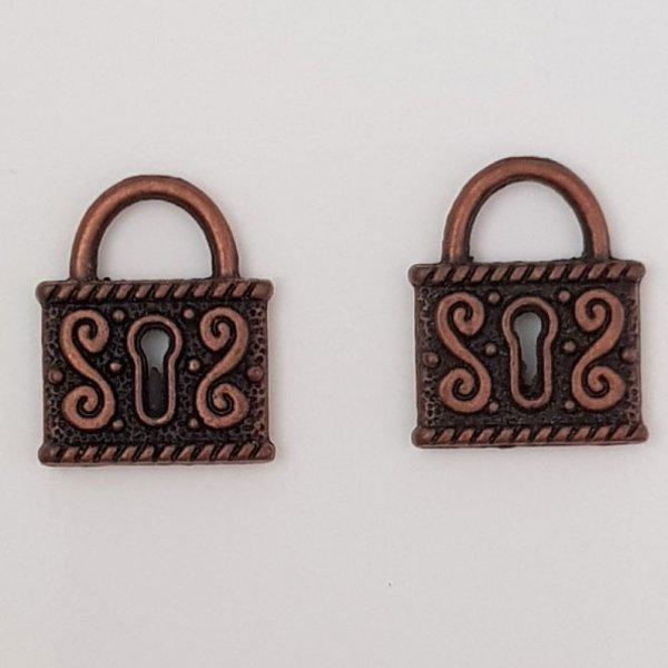 Charm padlock lock N&deg;01 Copper
