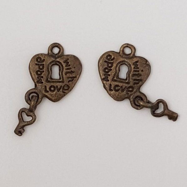 Charm padlock lock N&deg;09 Copper