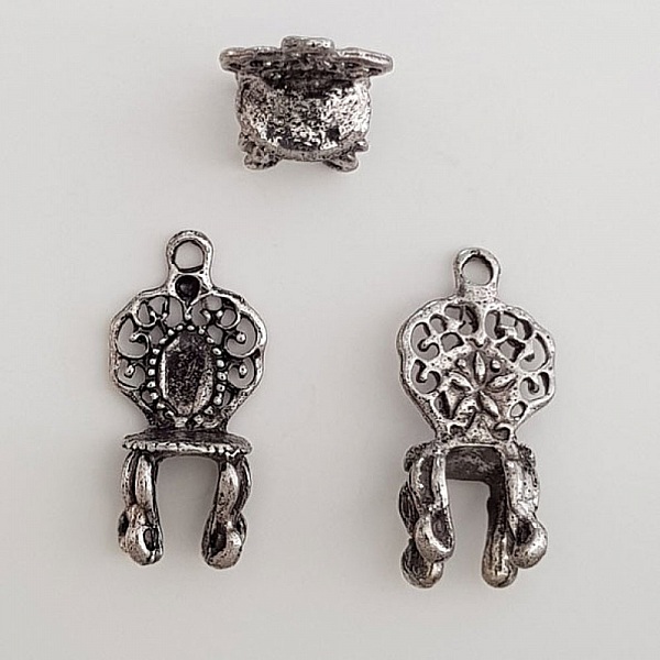 Throne chair charm N&deg;02 Silver