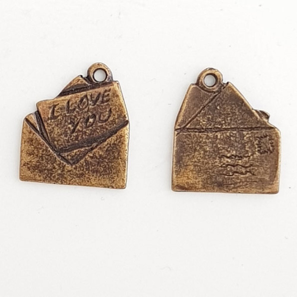 Envelope charm N°02 Bronze