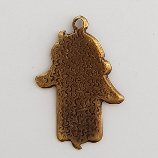 Hamsa hand shape charm N&deg;03 Bronze