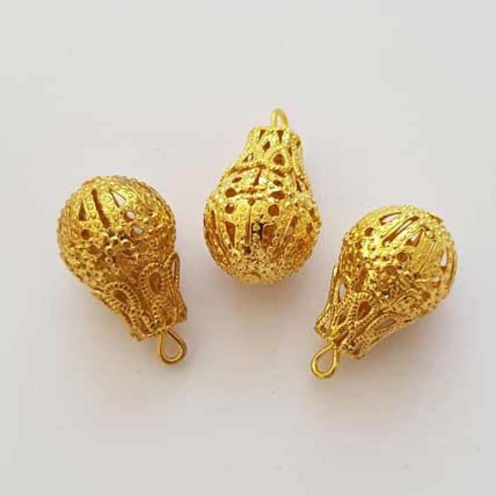 Gold openwork drop charm N°02-03