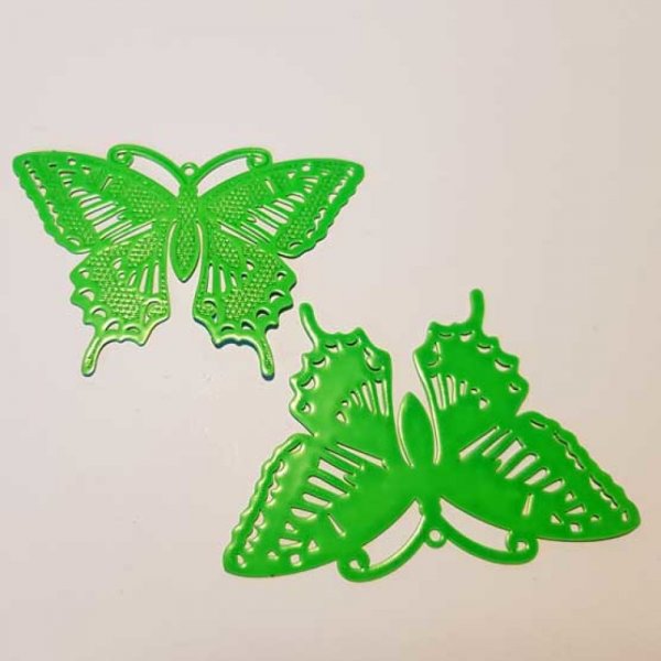 Breloque papillon N&deg;23 Vert 71 x 50 mm