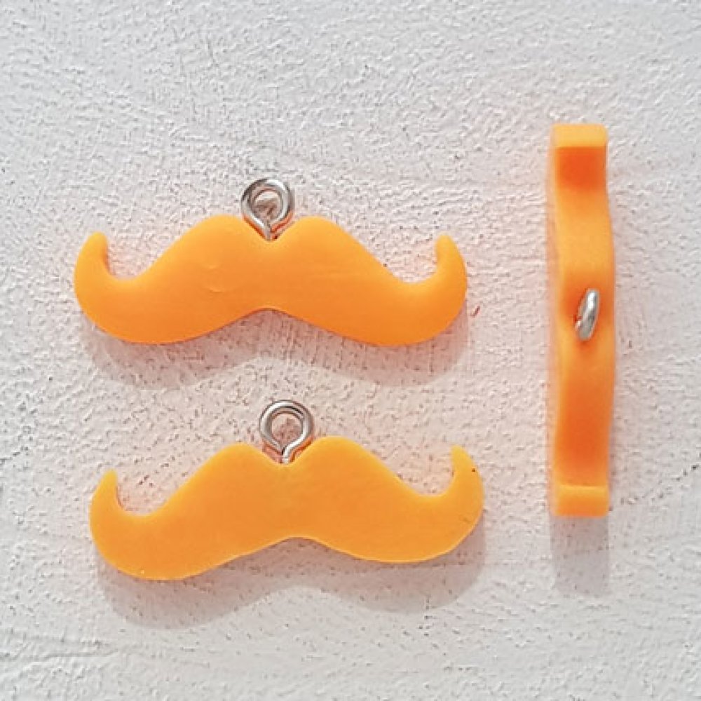 Pendant Moustache N°04 Orange