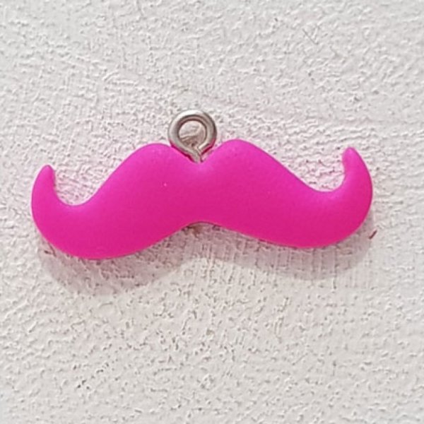 Pendant Moustache N&deg;06 Fushia