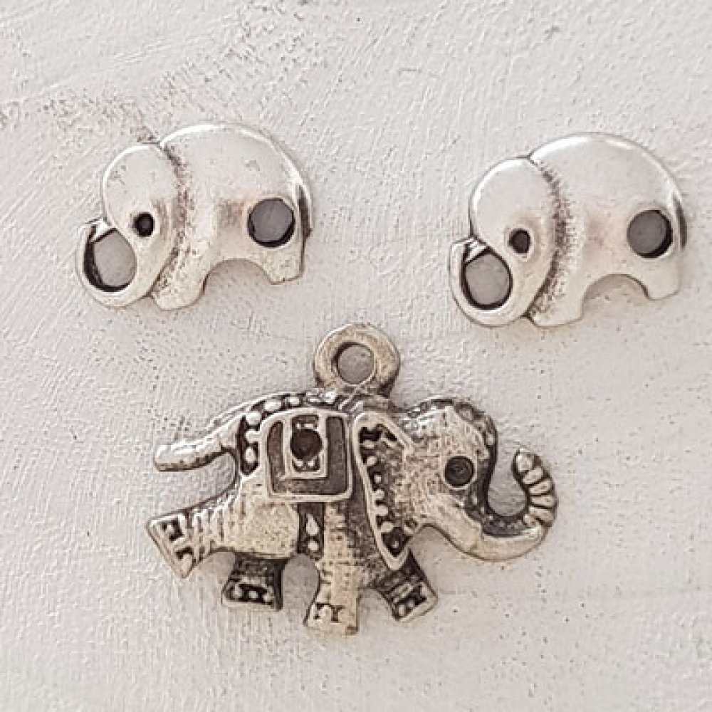 Elephant charm N°06 x 3 pieces