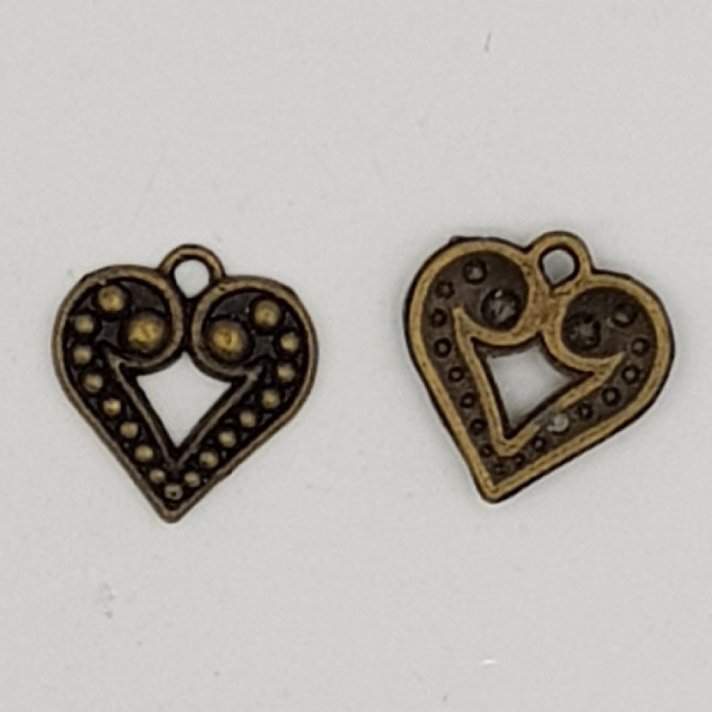 Heart charms N°12 Bronze