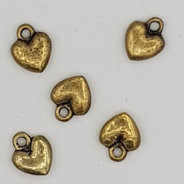 Heart charms N&deg;38 Bronze