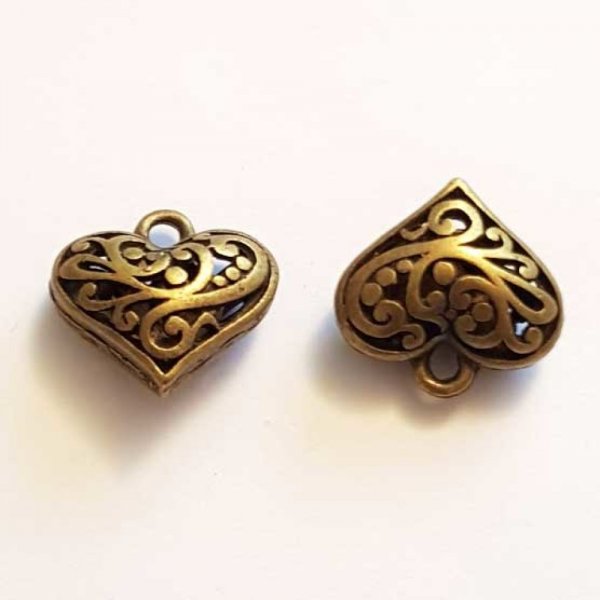 Breloques C&oelig;ur N&deg;40 Bronze