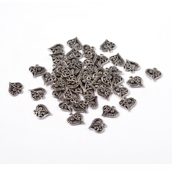 Breloques C&oelig;ur N&deg;40-01 Argent