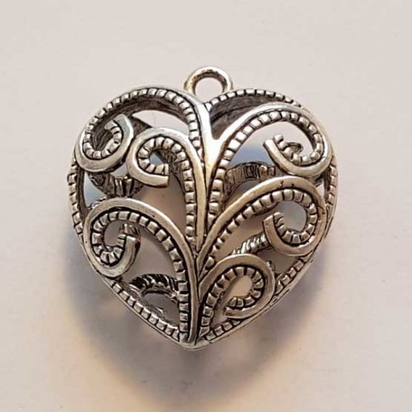 Breloques C&oelig;ur N&deg;75 Argent