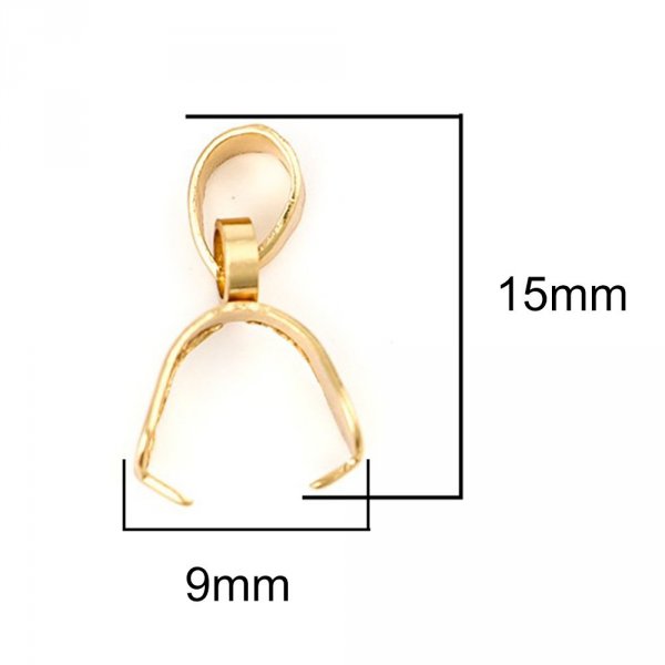 Stainless steel pinch clip 3 x 15 mm Gold