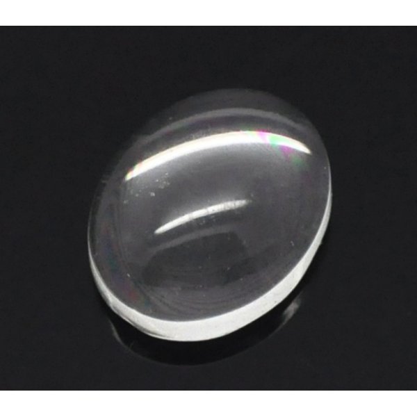 Oval Cabochon 08 x 10 mm in clear burr glass N&deg;15 per 2 pieces